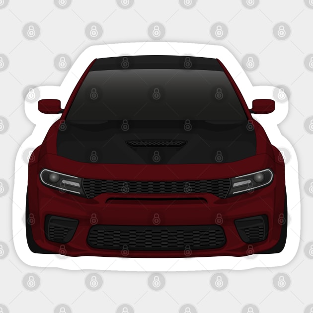 Charger Widebody Octane-red + black Sticker by VENZ0LIC